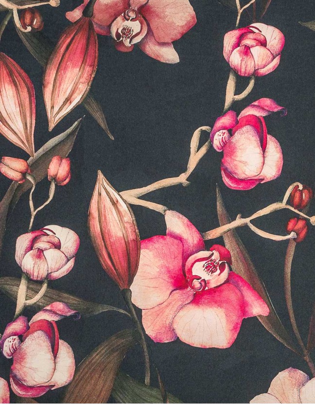Текстильные обои Riviera, Orchidee, цвет expressive